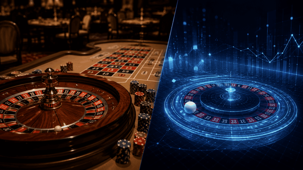 Diferencias entre ruleta con cilindro físico y ruleta basada en generador de números aleatorios