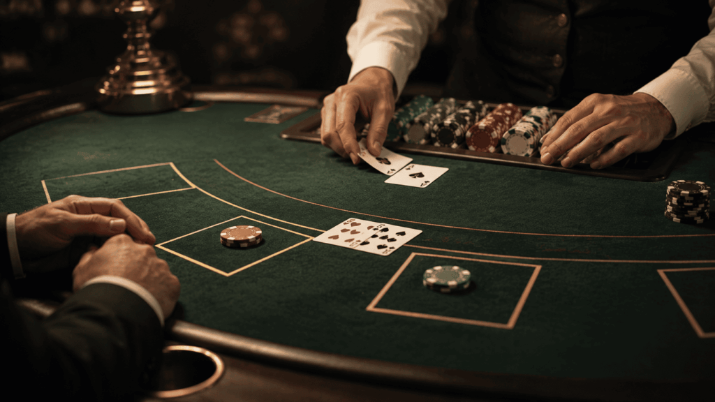 Diseño de las mesas de blackjack para mejorar la visibilidad del crupier y las cartas